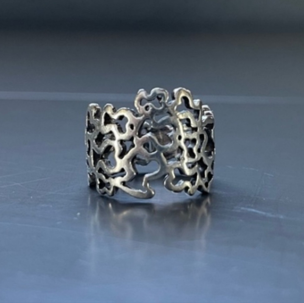 Geniune Sterling Silver Tous Bear Ring SZ 6